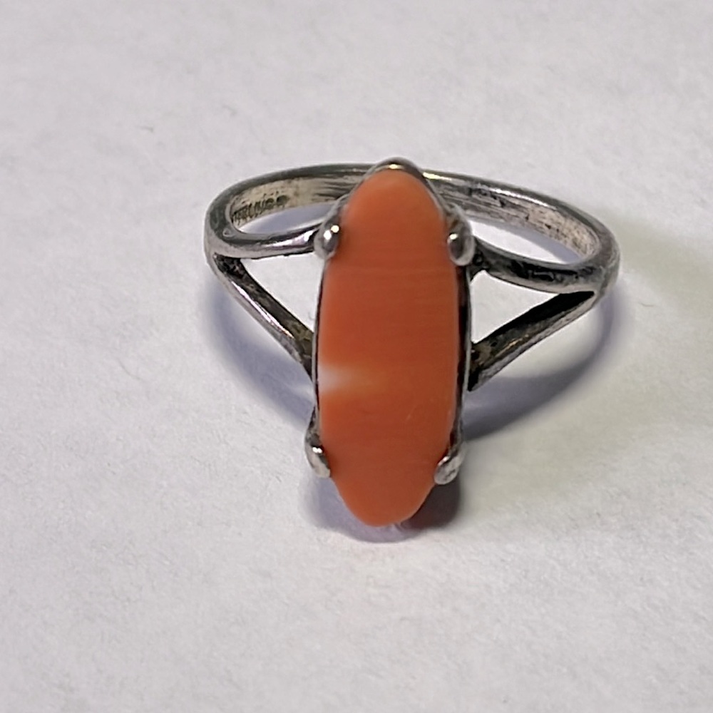 Sterling Coral Ring